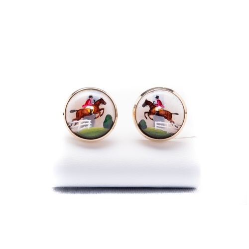 Manschettenkn&ouml;pfe mit Reitermotiv